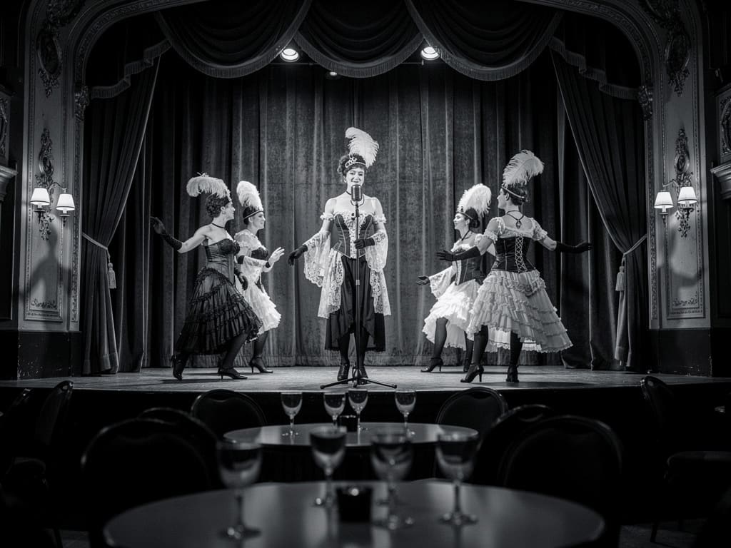 Revue de cabaret d’inspiration Belle Époque sur scène